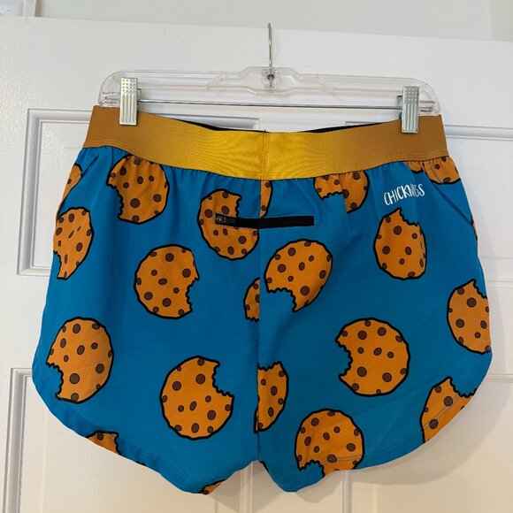 Chicknlegs Women's Chocolate Chip Cookies 1.5" Split Shorts -- Large - Picture 2 of 3